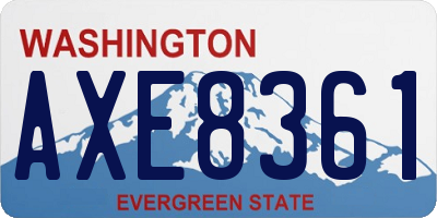 WA license plate AXE8361