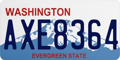WA license plate AXE8364