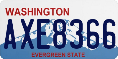 WA license plate AXE8366