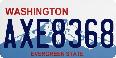 WA license plate AXE8368