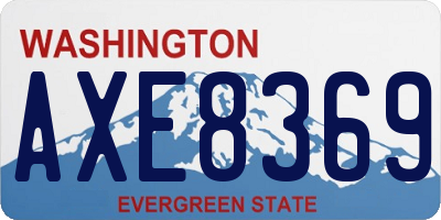 WA license plate AXE8369