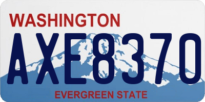 WA license plate AXE8370
