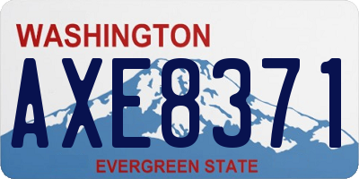 WA license plate AXE8371