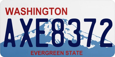 WA license plate AXE8372