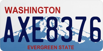 WA license plate AXE8376