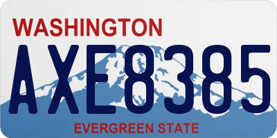 WA license plate AXE8385
