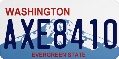 WA license plate AXE8410