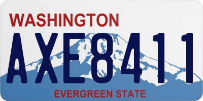 WA license plate AXE8411