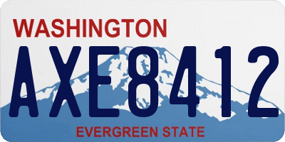 WA license plate AXE8412