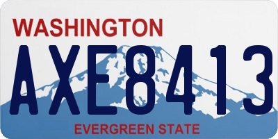 WA license plate AXE8413