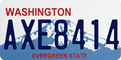 WA license plate AXE8414