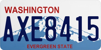 WA license plate AXE8415