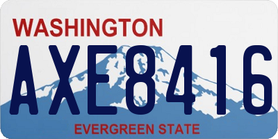 WA license plate AXE8416