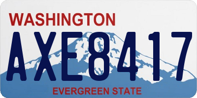 WA license plate AXE8417
