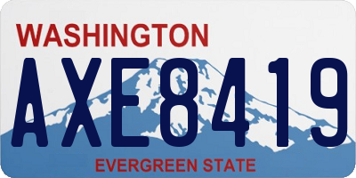 WA license plate AXE8419
