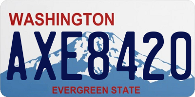 WA license plate AXE8420