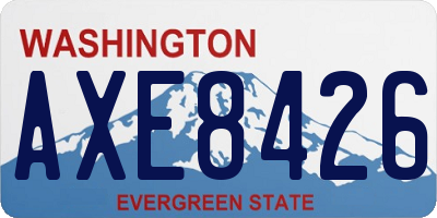 WA license plate AXE8426