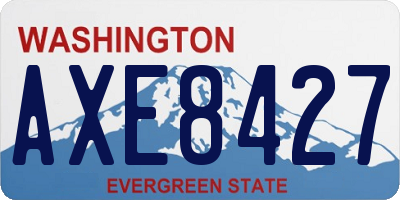 WA license plate AXE8427