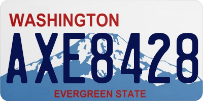WA license plate AXE8428