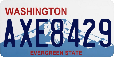 WA license plate AXE8429