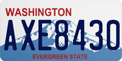 WA license plate AXE8430