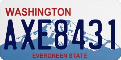 WA license plate AXE8431