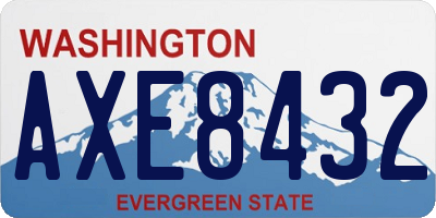 WA license plate AXE8432