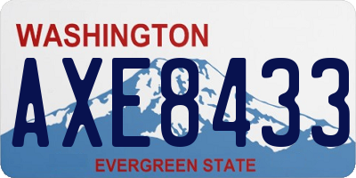 WA license plate AXE8433