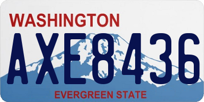 WA license plate AXE8436