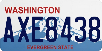 WA license plate AXE8438
