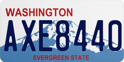 WA license plate AXE8440