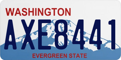 WA license plate AXE8441