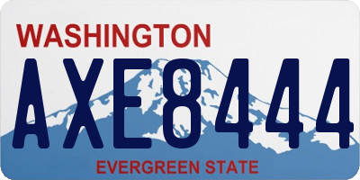 WA license plate AXE8444