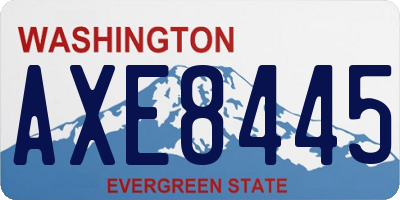 WA license plate AXE8445