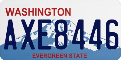 WA license plate AXE8446