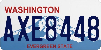 WA license plate AXE8448
