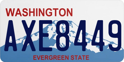 WA license plate AXE8449