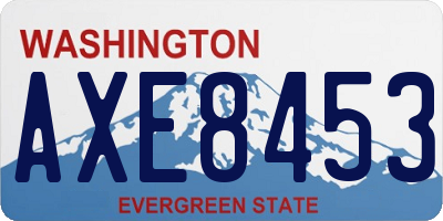 WA license plate AXE8453