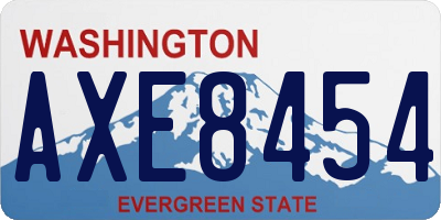 WA license plate AXE8454
