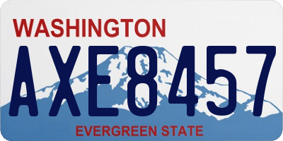 WA license plate AXE8457