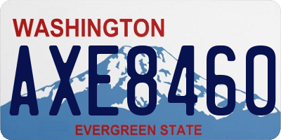 WA license plate AXE8460