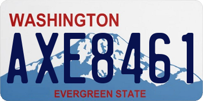WA license plate AXE8461