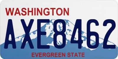 WA license plate AXE8462