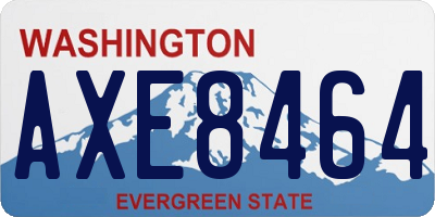 WA license plate AXE8464