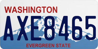 WA license plate AXE8465