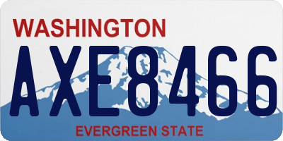 WA license plate AXE8466