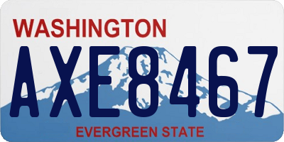 WA license plate AXE8467