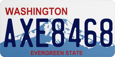 WA license plate AXE8468
