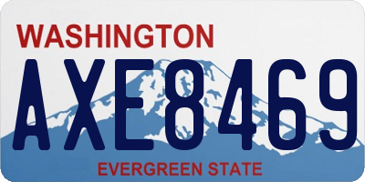 WA license plate AXE8469