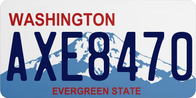 WA license plate AXE8470